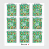 St. Patrick's Day Fun Adorable "Party Leprechauns" Aufkleber (Blatt)