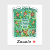St. Patrick's Day Fun Adorable "Party Leprechauns" Aufkleber (Blatt)