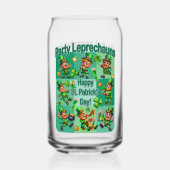 St. Patrick's Day Fun Adorable "Party Leprechauns" Dosenglas (Rückseite)