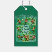 St. Patrick's Day Fun Adorable "Party Leprechauns" Geschenkanhänger (Rückseite)
