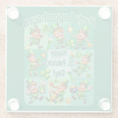 St. Patrick's Day Fun Adorable "Party Leprechauns" Glasuntersetzer (Rückseite)