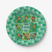 St. Patrick's Day Fun Adorable "Party Leprechauns" Pappteller (Vorderseite)