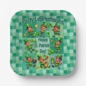 St. Patrick's Day Fun Adorable "Party Leprechauns" Pappteller (Vorderseite)