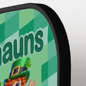 St. Patrick's Day Fun Adorable "Party Leprechauns" Pickleball Schläger (Linke Seite)