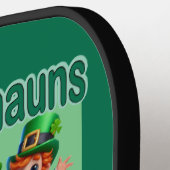 St. Patrick's Day Fun Adorable "Party Leprechauns" Pickleball Schläger (Linke Seite)