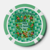St. Patrick's Day Fun Adorable "Party Leprechauns" Pokerchips (Rückseite)