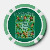 St. Patrick's Day Fun Adorable "Party Leprechauns" Pokerchips (Rückseite)
