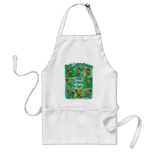 St. Patrick's Day Fun Adorable "Party Leprechauns" Schürze