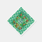 St. Patrick's Day Fun Adorable "Party Leprechauns" Serviette (Ecke)