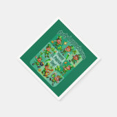 St. Patrick's Day Fun Adorable "Party Leprechauns" Serviette (Ecke)