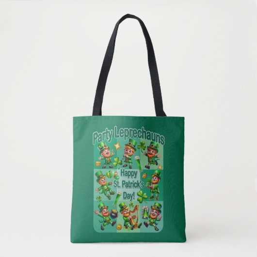 St. Patrick's Day Fun Adorable "Party Leprechauns" Tasche (Vorderseite)