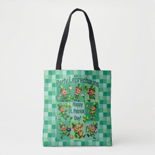 St. Patrick's Day Fun Adorable "Party Leprechauns" Tasche (Vorderseite)