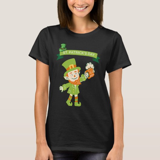 St Patrick's Day Fun Beer Drink Party Dublin Irlan T-Shirt (Vorderseite)