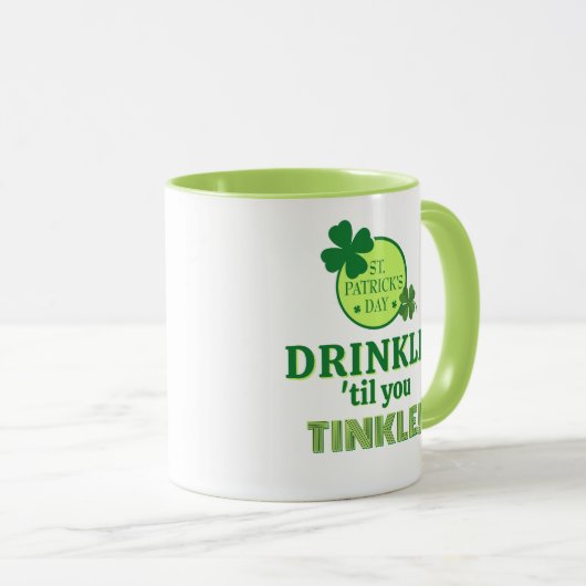 St Patrick's Day FUN! Best Group or individual Tasse (VorderseiteRechts)
