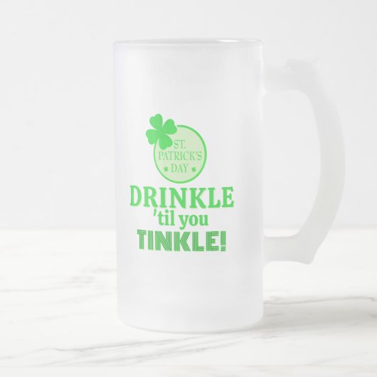 St. Patricks Day FUN! Beste Gruppe oder Einzelpers Mattglas Bierglas (Rechts)
