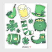 St. Patrick's Day Fun Green Craft Aufkleber (Blatt)