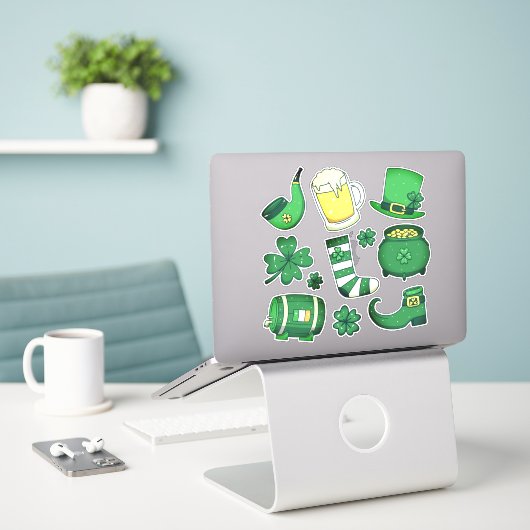 St. Patrick's Day Fun Green Craft Aufkleber (Laptop auf Schreibtisch)