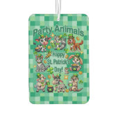St. Patrick's Day Fun und Adorable "Party Animals" Autolufterfrischer (Rückseite)