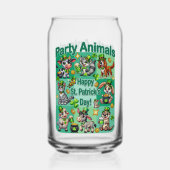 St. Patrick's Day Fun und Adorable "Party Animals" Dosenglas (Rückseite)
