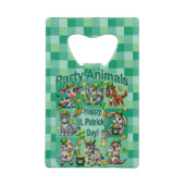 St. Patrick's Day Fun und Adorable "Party Animals" Geldbeutel Flaschenöffner (Rückseite)