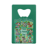 St. Patrick's Day Fun und Adorable "Party Animals" Geldbeutel Flaschenöffner (Rückseite)