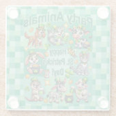 St. Patrick's Day Fun und Adorable "Party Animals" Glasuntersetzer (Rückseite)