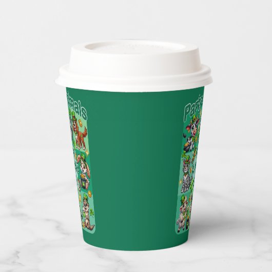 St. Patrick's Day Fun und Adorable "Party Animals" Pappbecher (Links)