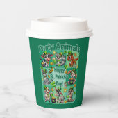 St. Patrick's Day Fun und Adorable "Party Animals" Pappbecher (Rückseite)