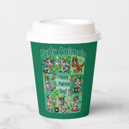 St. Patrick's Day Fun und Adorable "Party Animals" Pappbecher