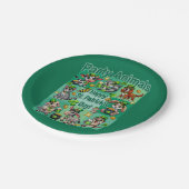 St. Patrick's Day Fun und Adorable "Party Animals" Pappteller (Schrägansicht)