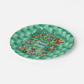 St. Patrick's Day Fun und Adorable "Party Animals" Pappteller (Schrägansicht)