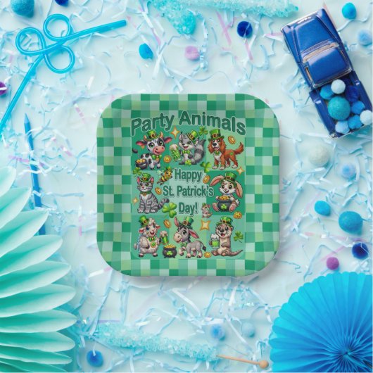 St. Patrick's Day Fun und Adorable "Party Animals" Pappteller (Party)