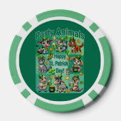 St. Patrick's Day Fun und Adorable "Party Animals" Pokerchips (Rückseite)