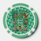 St. Patrick's Day Fun und Adorable "Party Animals" Pokerchips (Rückseite)