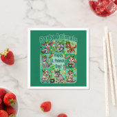 St. Patrick's Day Fun und Adorable "Party Animals" Serviette (Beispiel)