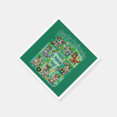 St. Patrick's Day Fun und Adorable "Party Animals" Serviette (Ecke)