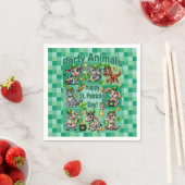 St. Patrick's Day Fun und Adorable "Party Animals" Serviette (Beispiel)