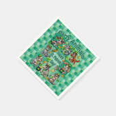 St. Patrick's Day Fun und Adorable "Party Animals" Serviette (Ecke)