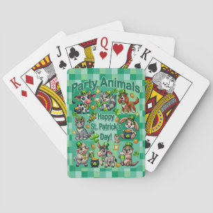 St. Patrick's Day Fun und Adorable "Party Animals" Spielkarten