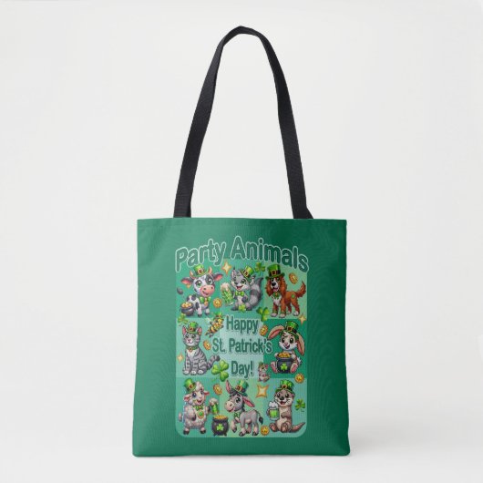 St. Patrick's Day Fun und Adorable "Party Animals" Tasche (Vorderseite)