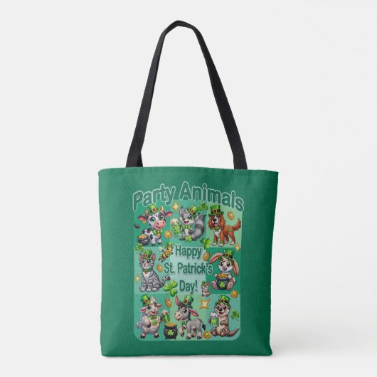 St. Patrick's Day Fun und Adorable "Party Animals" Tasche (Rückseite)