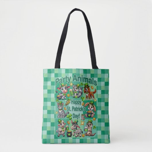 St. Patrick's Day Fun und Adorable "Party Animals" Tasche (Vorderseite)