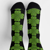 St. Patrick's Day funkeln Glitzer Grün Kleeblätter Socken (Oben)