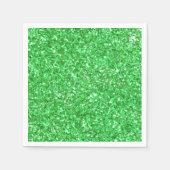St. Patrick's Day funkeln Glitzer Kelly Green Serviette (Vorderseite)