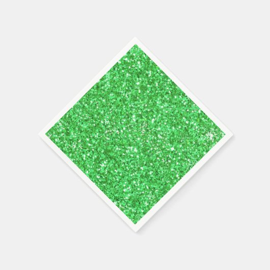 St. Patrick's Day funkeln Glitzer Kelly Green Serviette (Ecke)