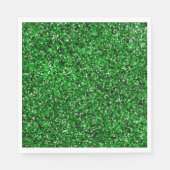 St. Patrick's Day funkeln Glitzer kelly grün Serviette (Vorderseite)