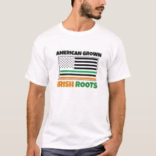 St Patricks Day Funny American Grown Irish Roots T-Shirt