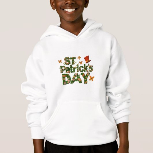 St. Patricks Day Funny Blumenfestival Hoodie (Vorderseite)
