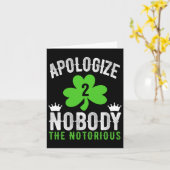 St. Patrick's Day Funny Fighter Drinker Irish Cono Karte (Gelbe Blume)