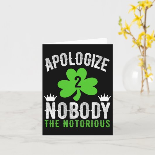 St. Patrick's Day Funny Fighter Drinker Irish Cono Karte (Gelbe Blume)